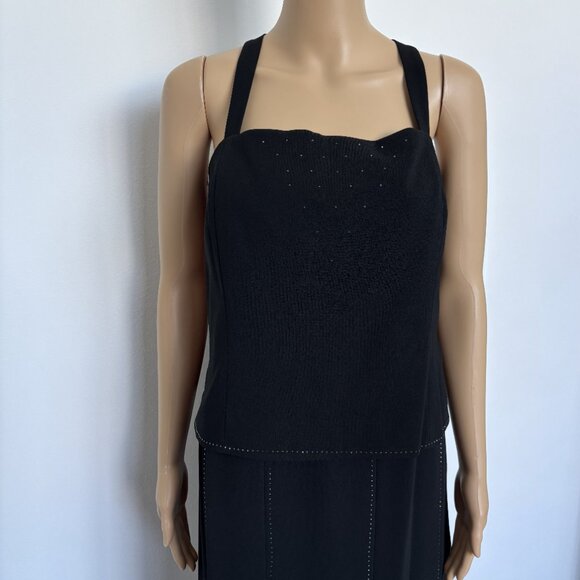 Junnie Leigh black embellished evening gown - size 20 - Picture 2 of 7